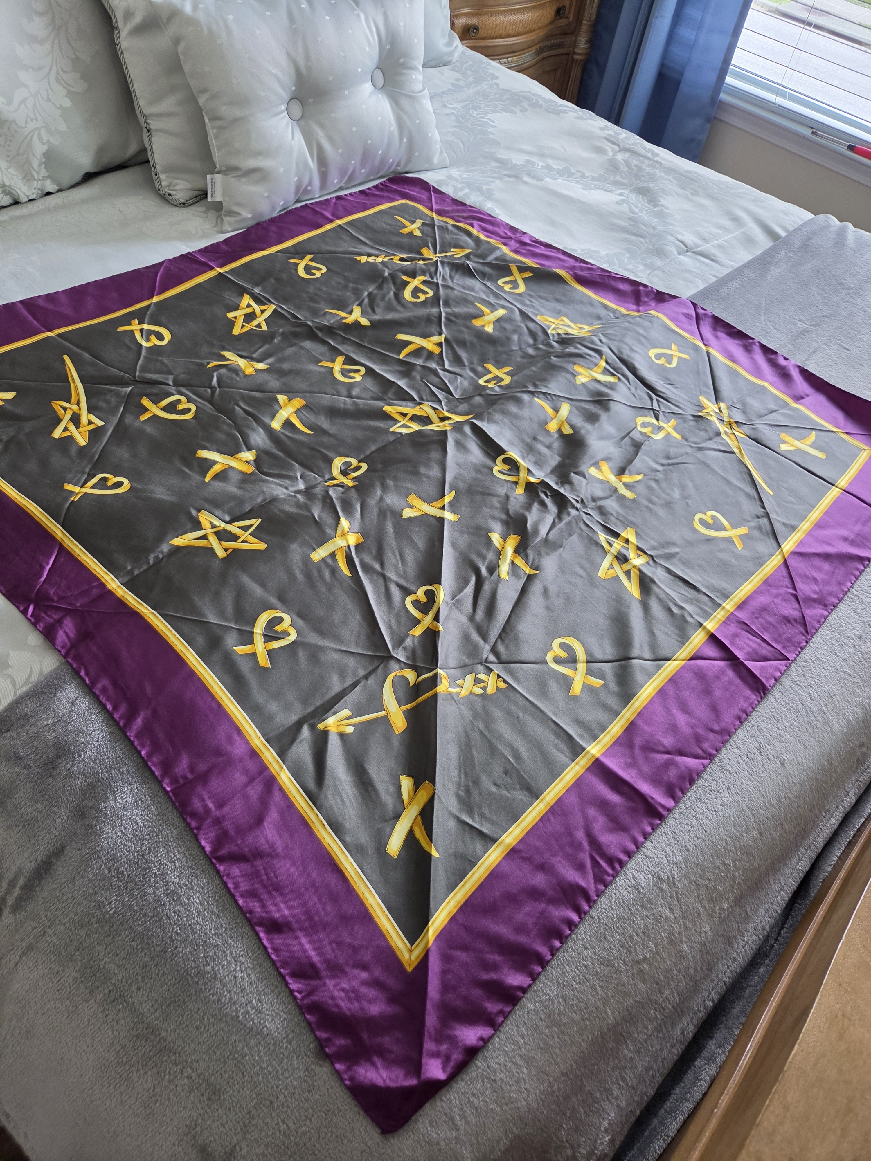 Paloma Picasso 335 Square 100 Silk Scarf Vintage Excellent Condition